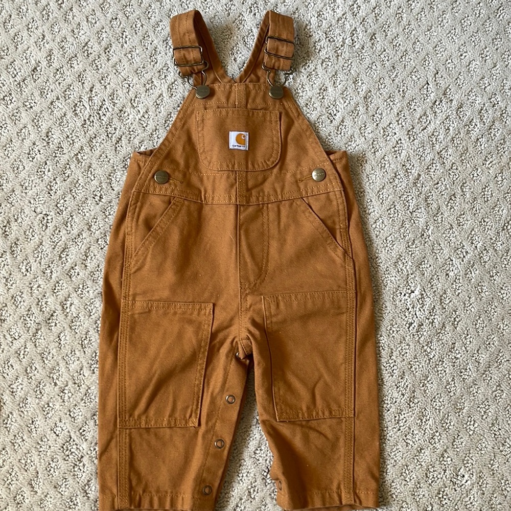 Carhartt brown bib overalls